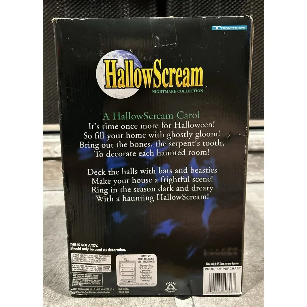 Vintage 1998 Trendmasters HallowScream Animated Frankenstein Clap Sensor NIB